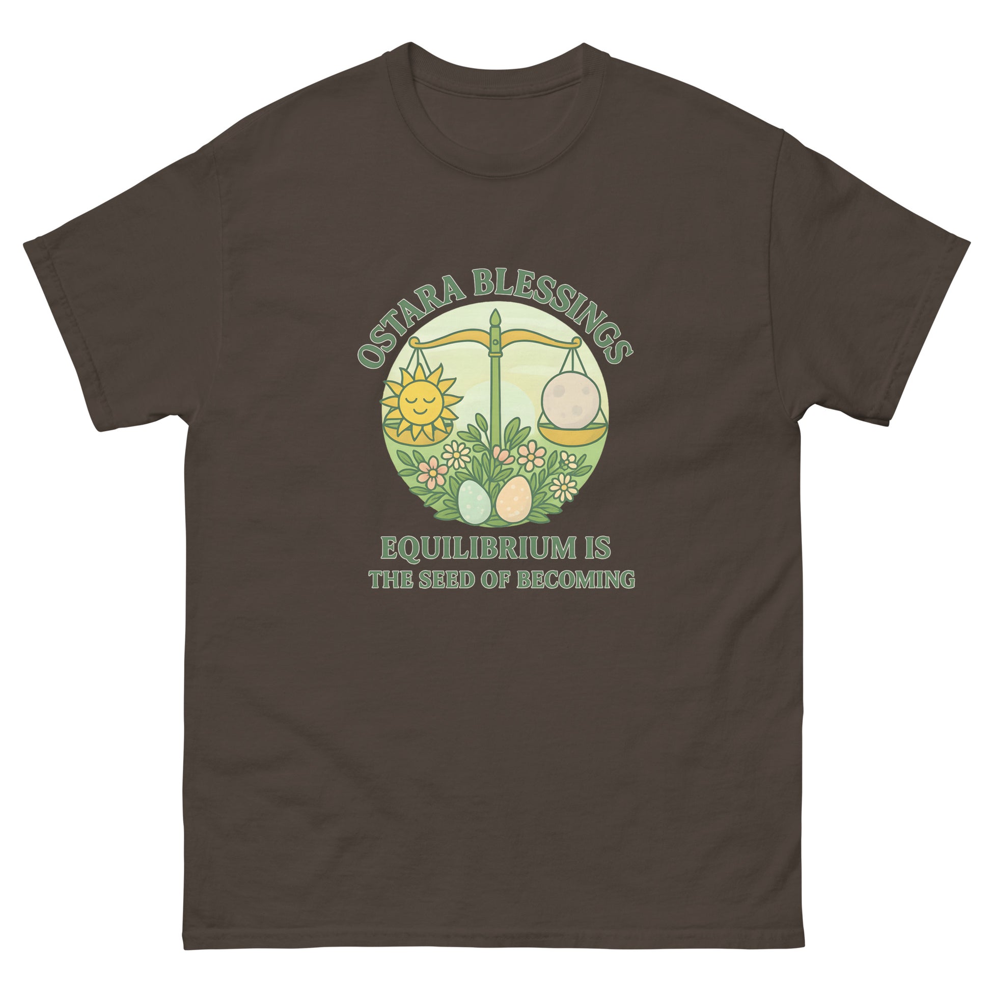 Ostara Shirt – Pagan Esoteric Apparel for the Spring Equinox brown