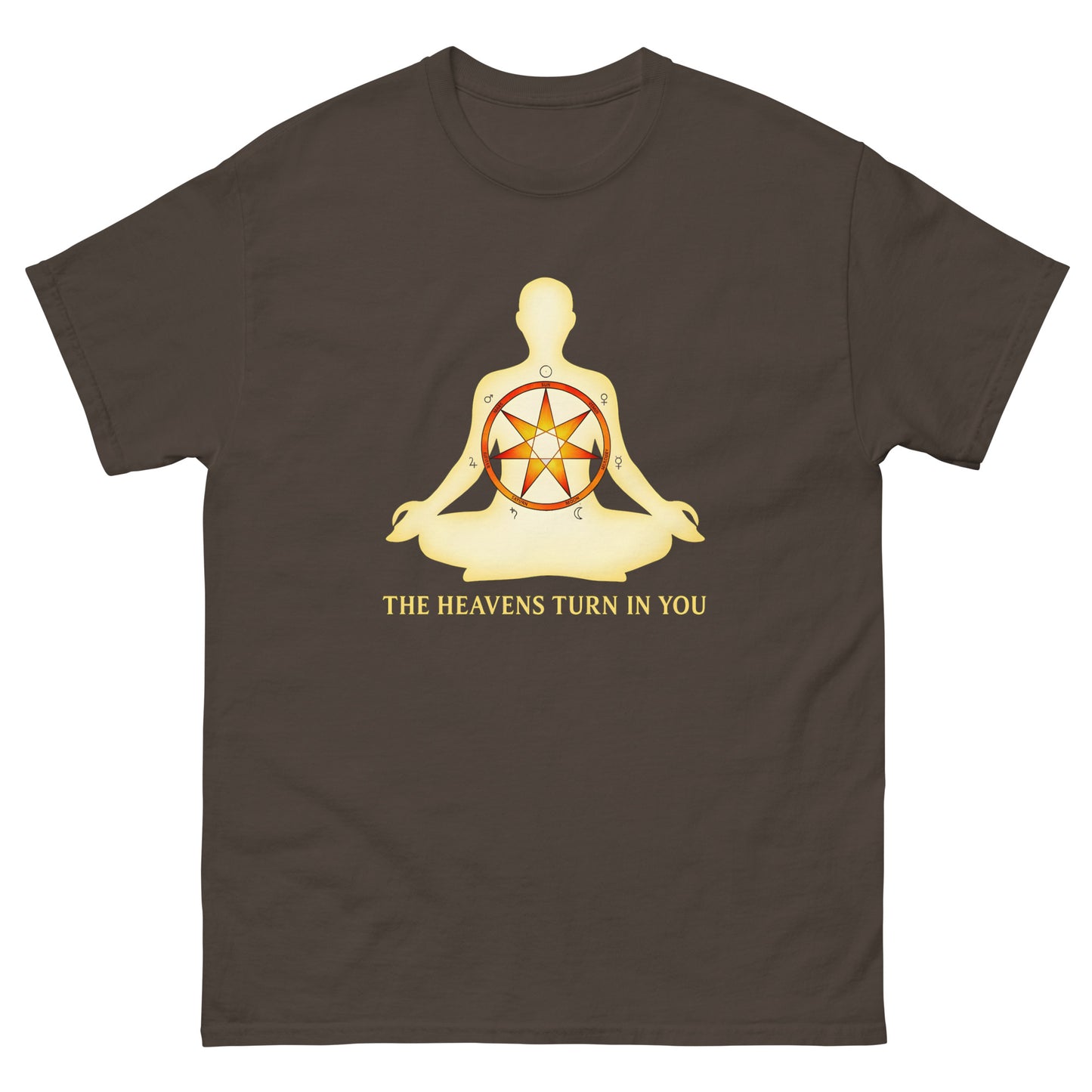 The Heavens Turn In You – Esoteric apparel Spiritual Shirt | Witchcraft & the Occult brown