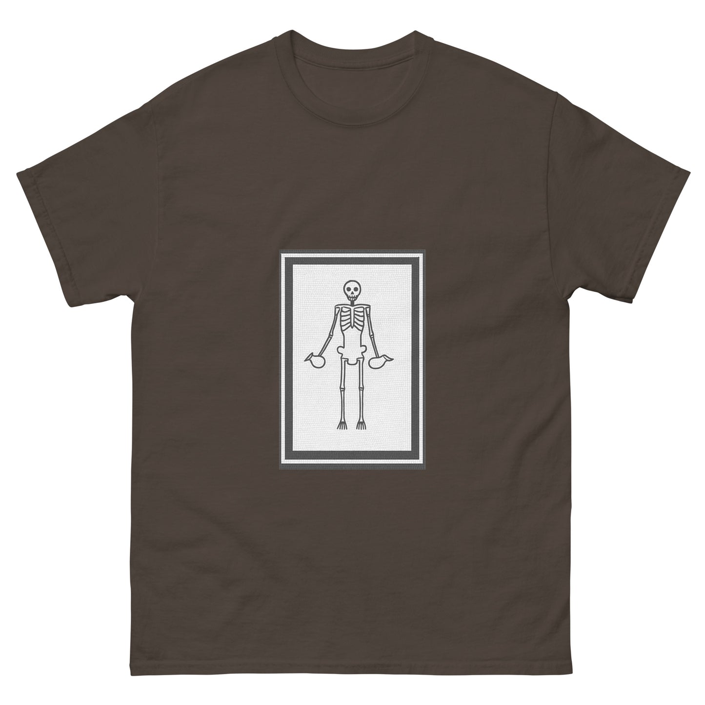 Pompeii Skeleton Mosaic – Historical Esoteric Clothing Design brown