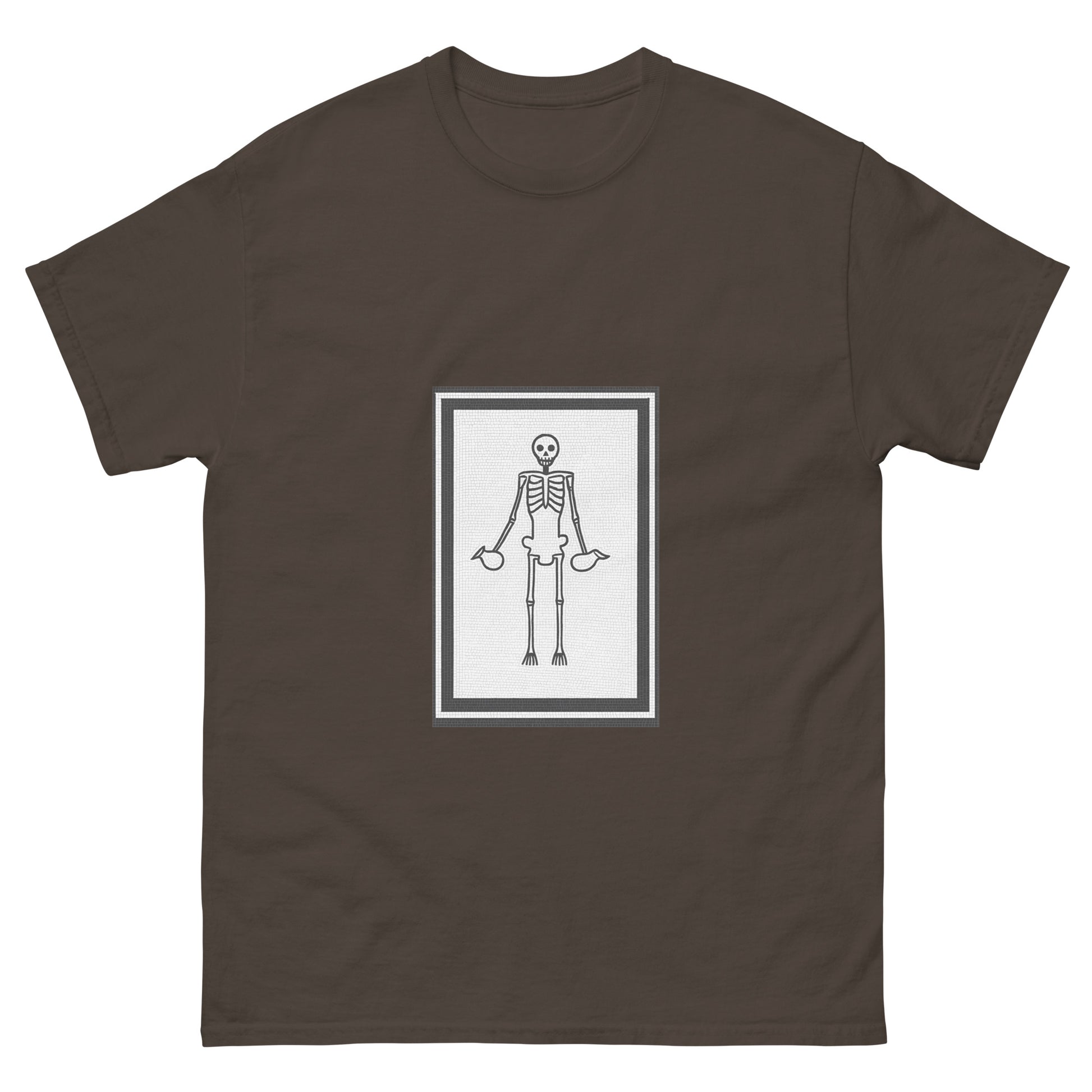 Pompeii Skeleton Mosaic – Historical Esoteric Clothing Design brown