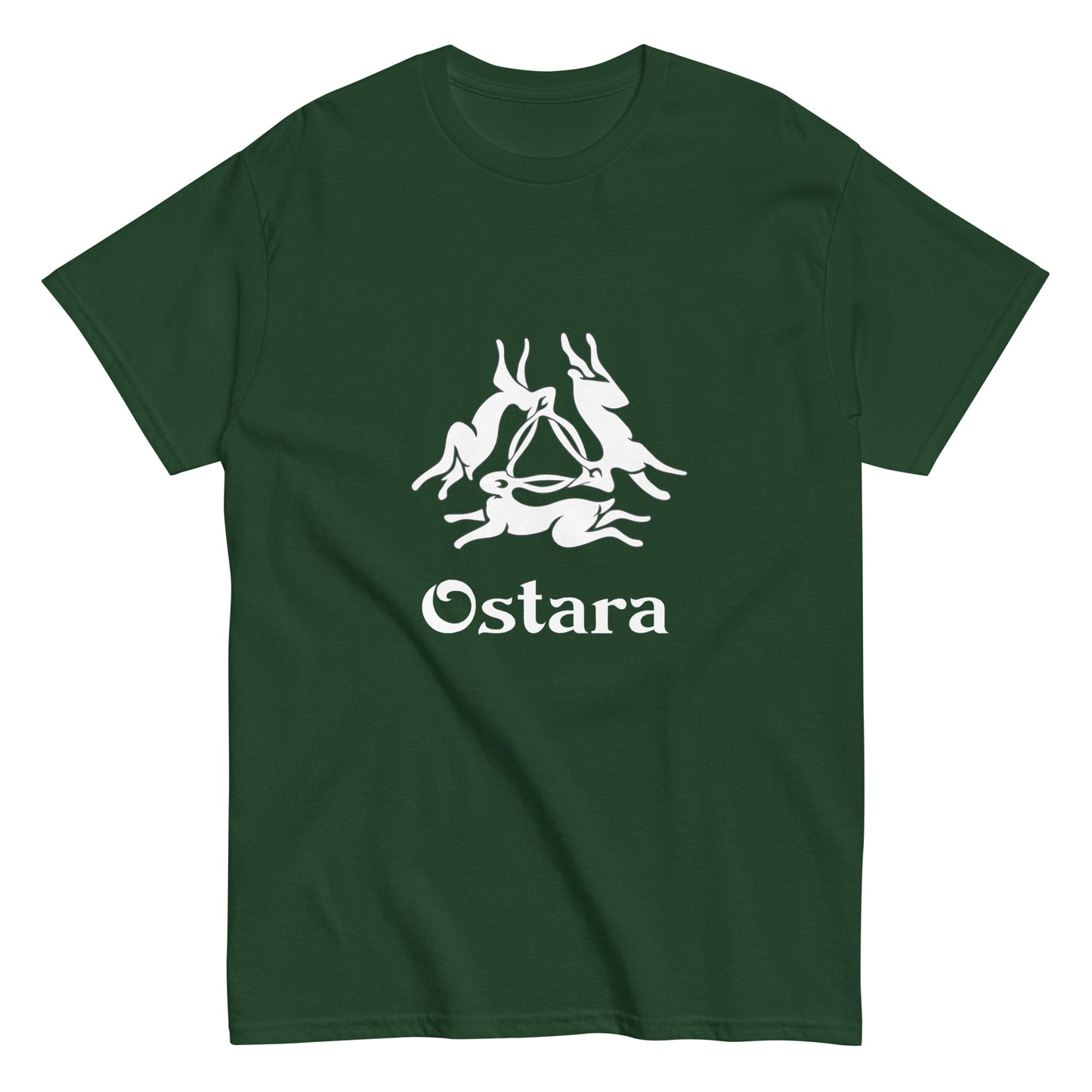 Ostara Three Hares Shirt | Esoteric apparel green