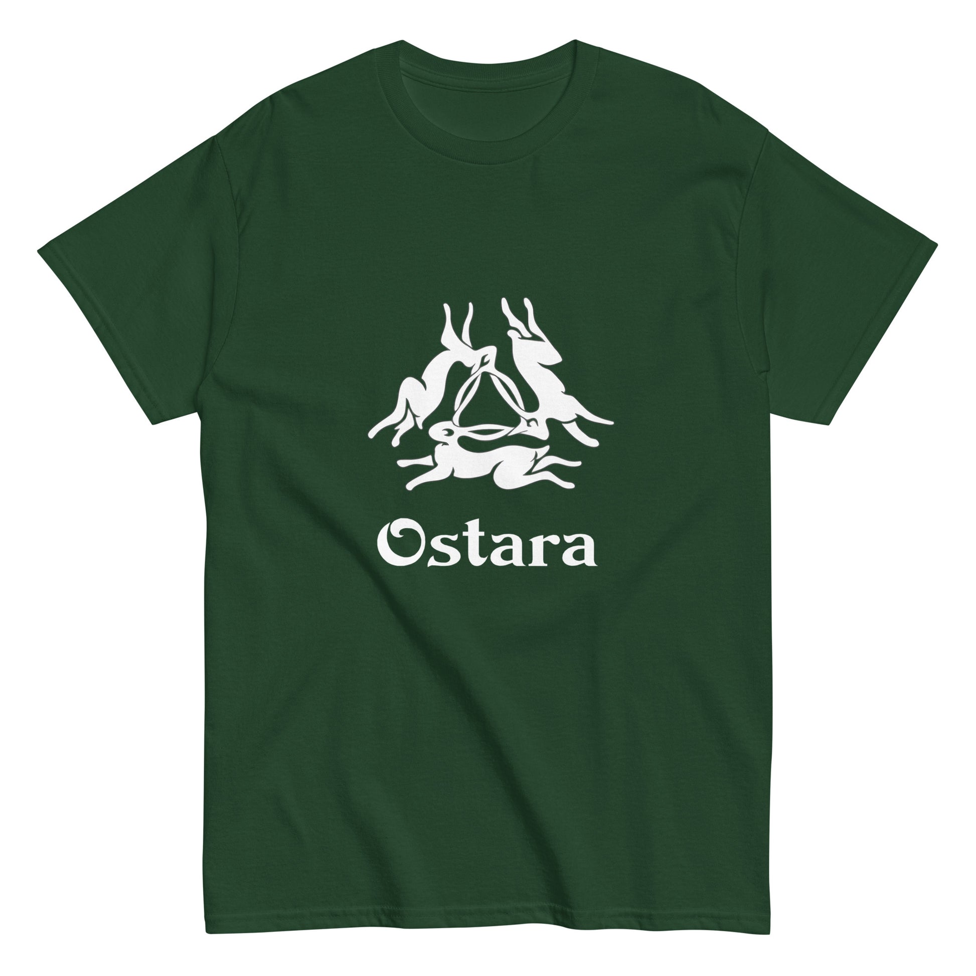 Ostara Three Hares Shirt | Esoteric apparel green