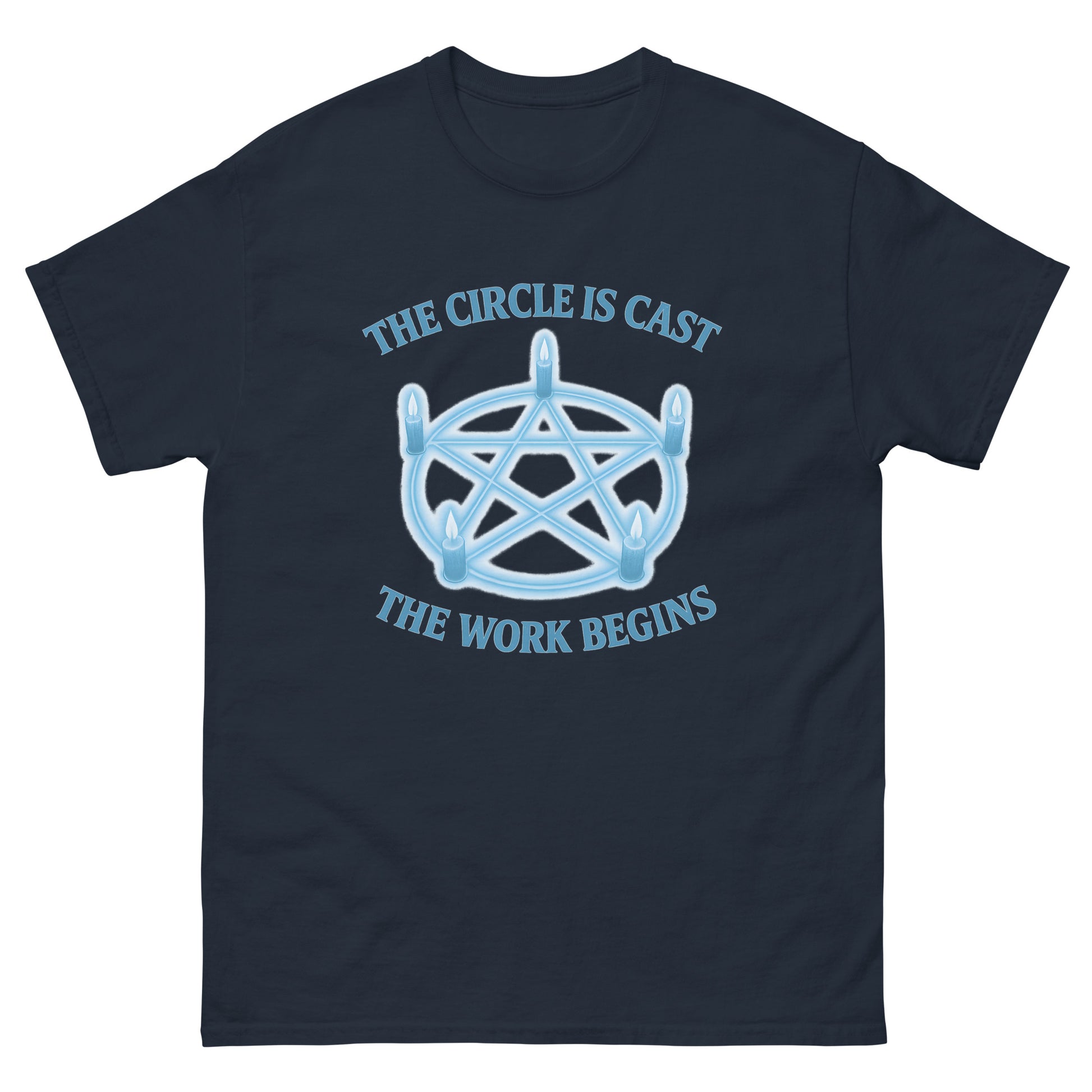 Title: The Circle Is Cast – Witchcraft Apparel witchy clothes navy