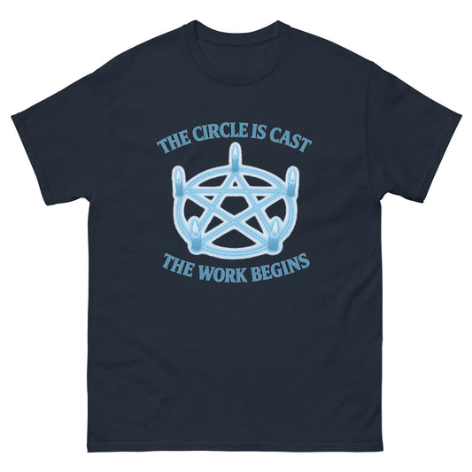 Title: The Circle Is Cast – Witchcraft Apparel witchy clothes navy