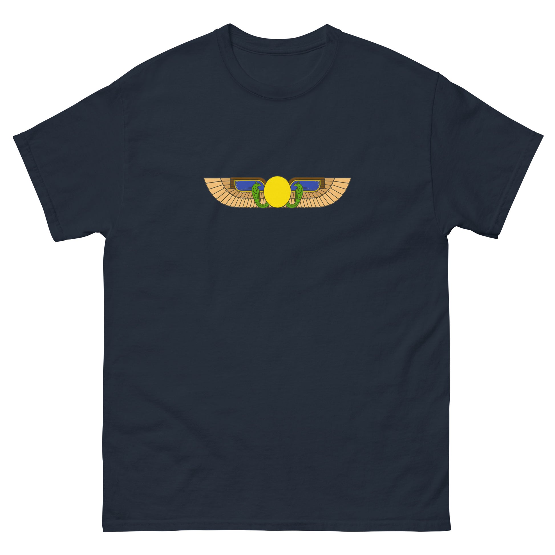 Egyptian Winged Sun Disc Esoteric Clothing | Occult & Pagan Apparel navy