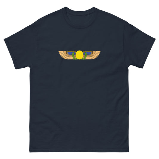 Egyptian Winged Sun Disc Esoteric Clothing | Occult & Pagan Apparel navy