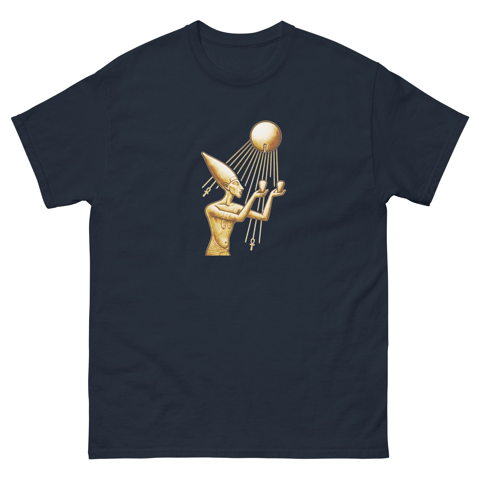 Akhenaten and Aten Esoteric Apparel, Amarna Period Egyptian Symbolism, witchy clothes navy