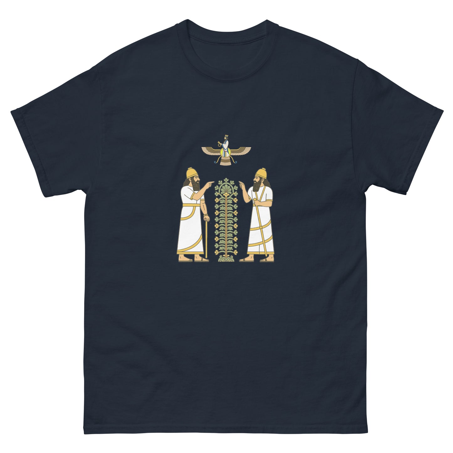 Mesopotamian Tree of Life – Esoteric Clothing with Ancient Symbolism navy