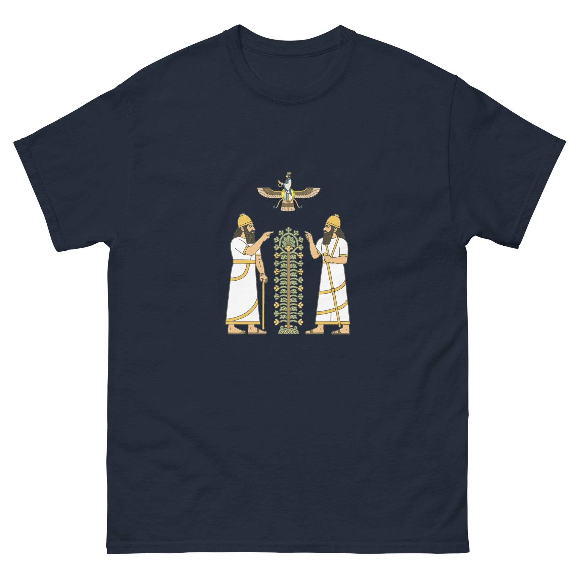 Mesopotamian Tree of Life – Esoteric Clothing with Ancient Symbolism navy