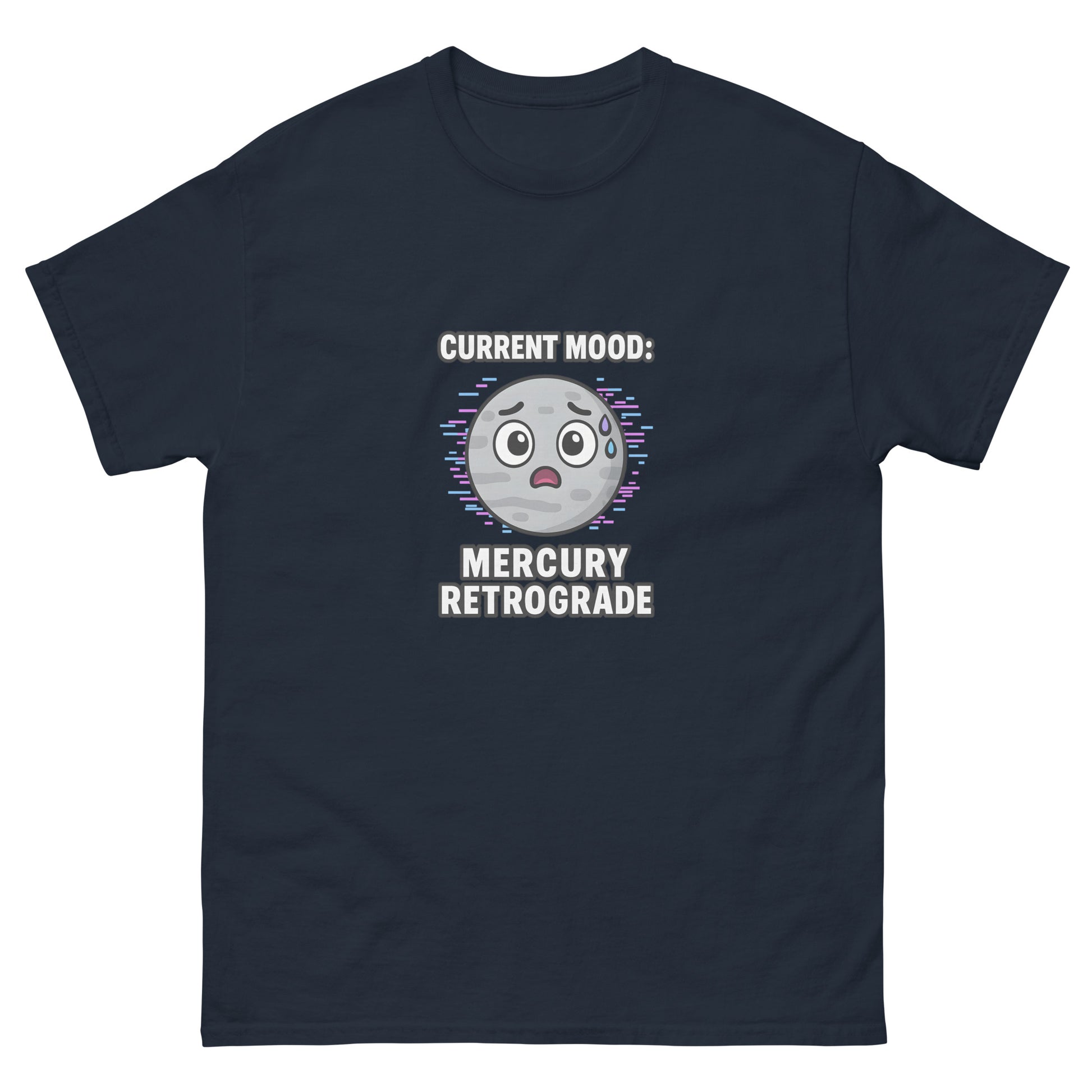 Current Mood: Mercury Retrograde – Astrology Humor witchy apparel navy