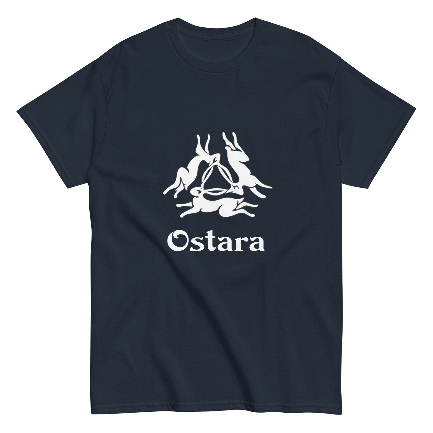 Ostara Three Hares Shirt | Esoteric apparel navy