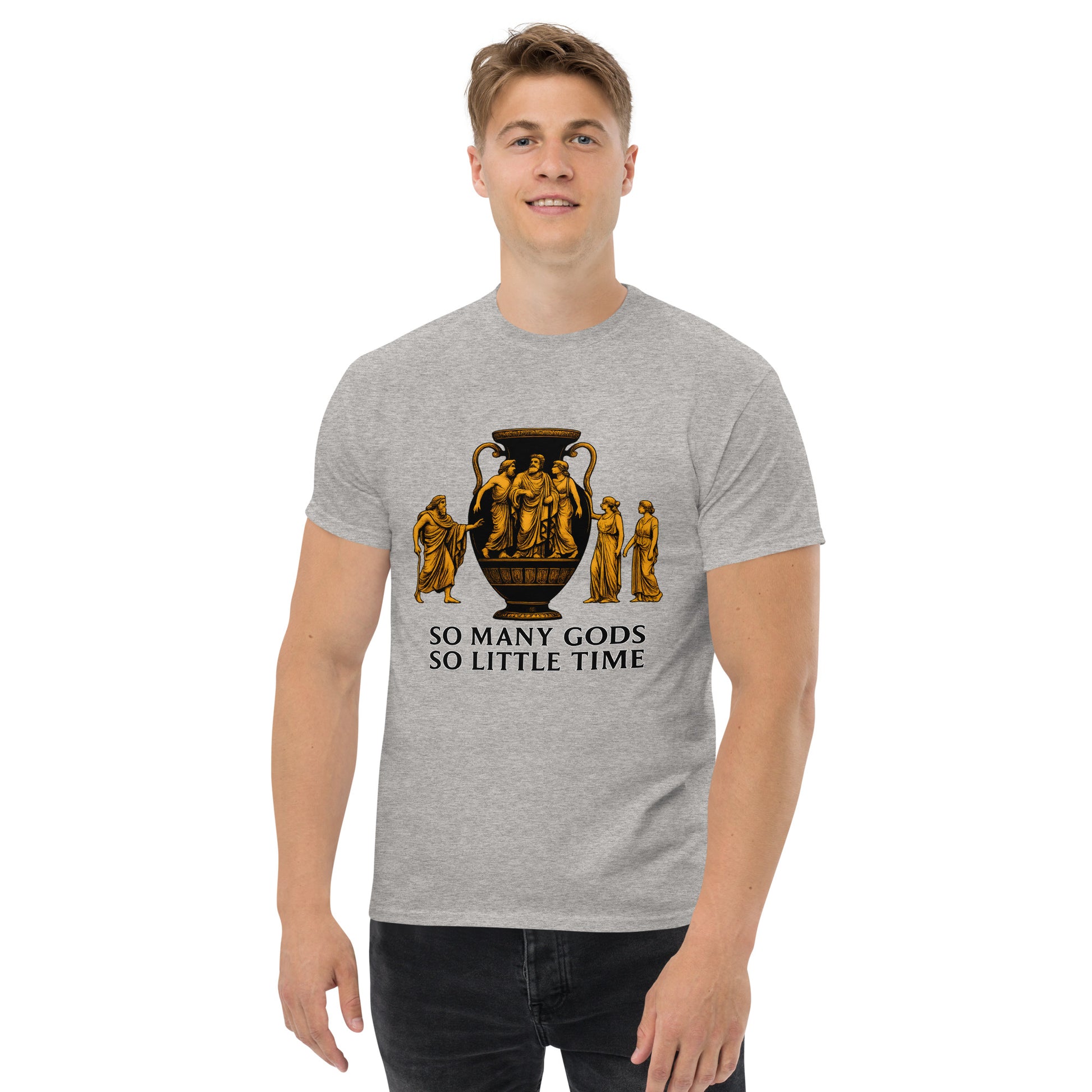 So Many Gods, So Little Time – Funny Spiritual Shirt for Polytheists grey
