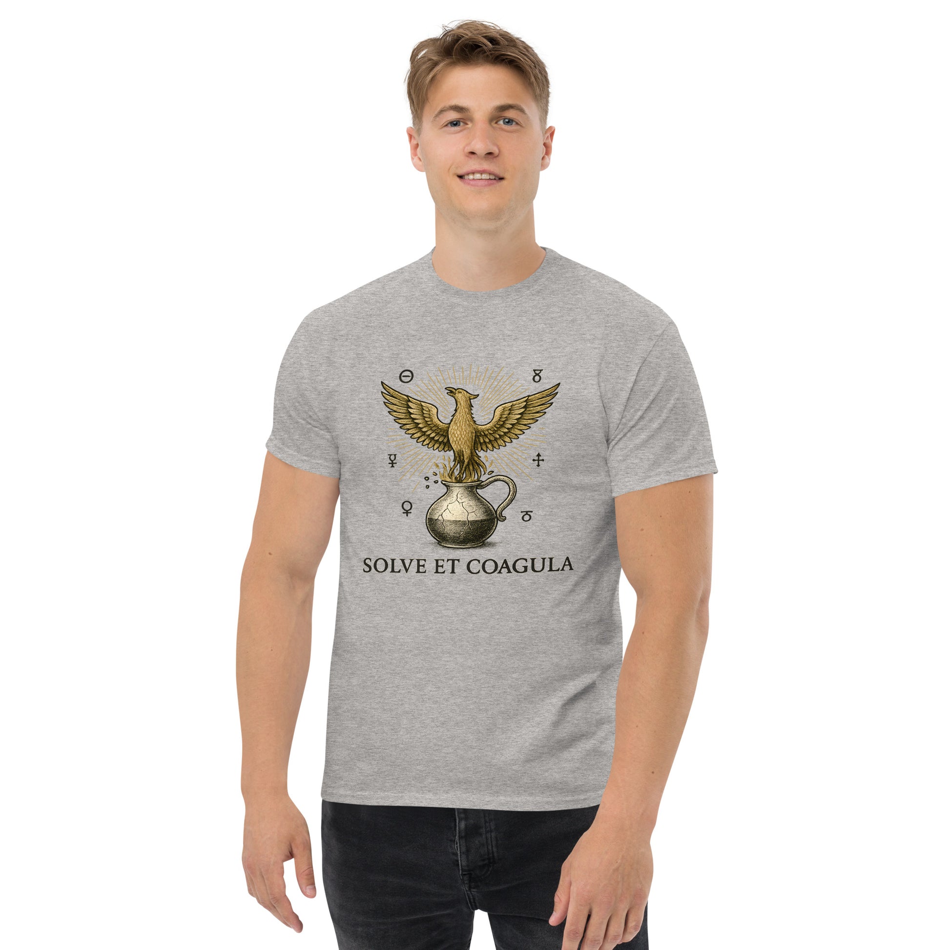 Solve et Coagula – Phoenix Rising Spiritual Shirt male