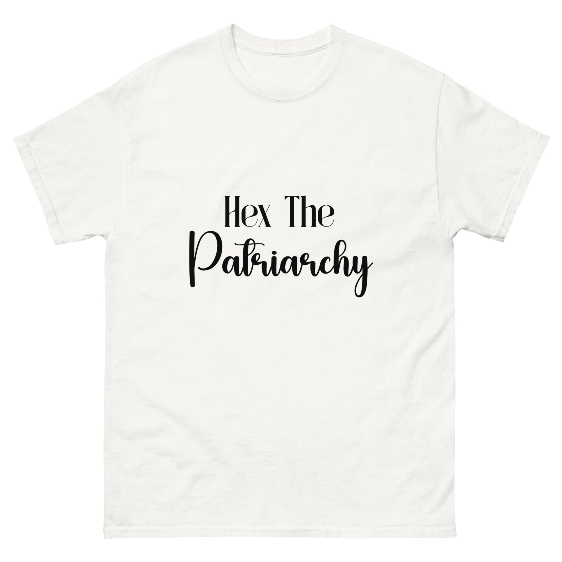 Hex the Patriarchy – Witchy Apparel for Spiritual Rebels (Dark Ink) white