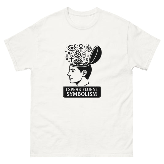 I Speak Fluent Symbolism – Esoteric Apparel Occult Philosophy Shirt white