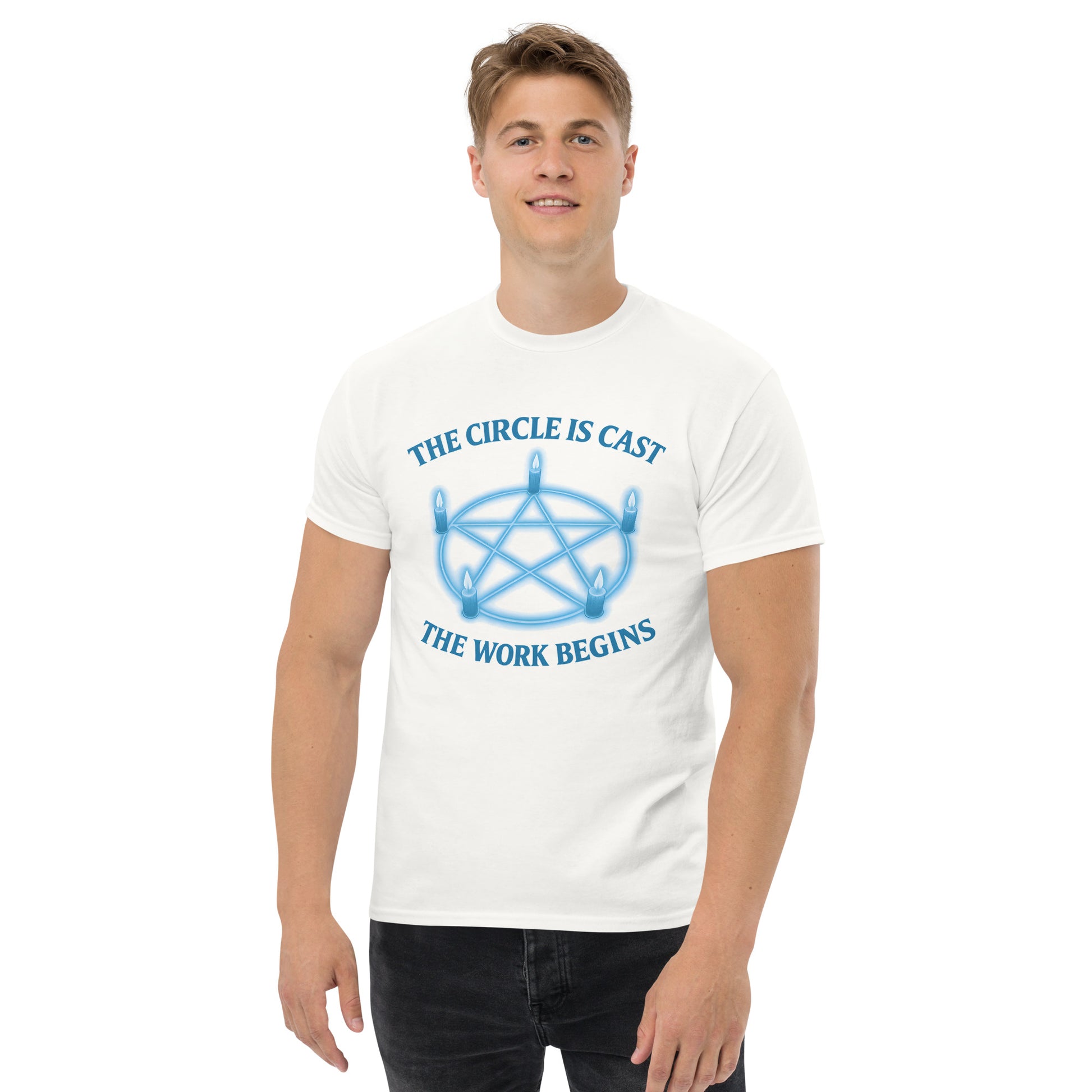 Title: The Circle Is Cast – Witchcraft Ritual Esoteric Apparel witchy clothes male