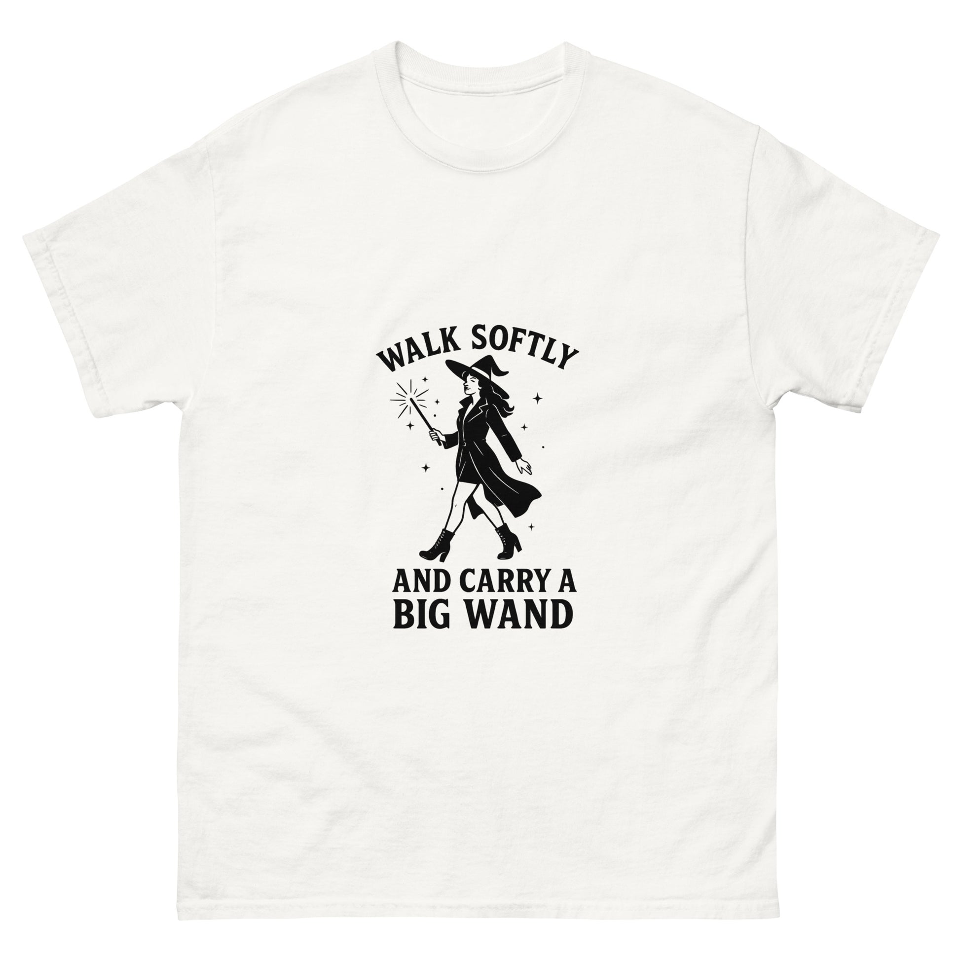 Walk Softly and Carry a Big Wand – Witchy Apparel with Sass white