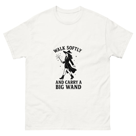 Walk Softly and Carry a Big Wand – Witchy Apparel with Sass white