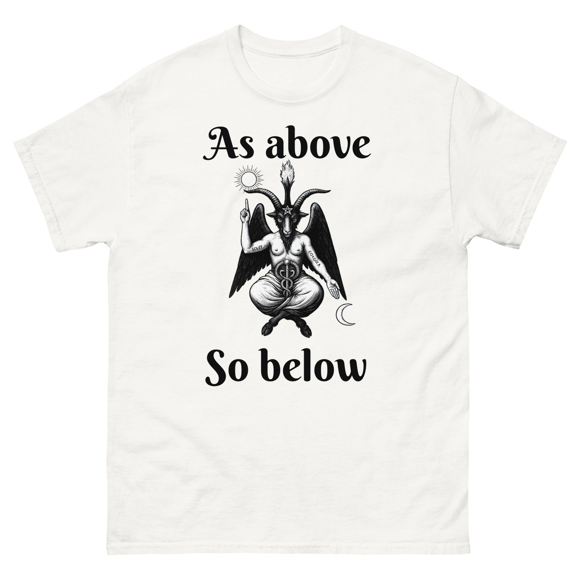 As Above So Below Baphomet – Esoteric Apparel witchy clothes white