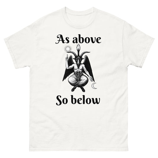 As Above So Below Baphomet – Esoteric Apparel witchy clothes white