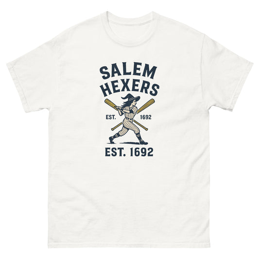 Salem Hexers – Vintage Witchy clothes Baseball Shirt | Esoteric Apparel white