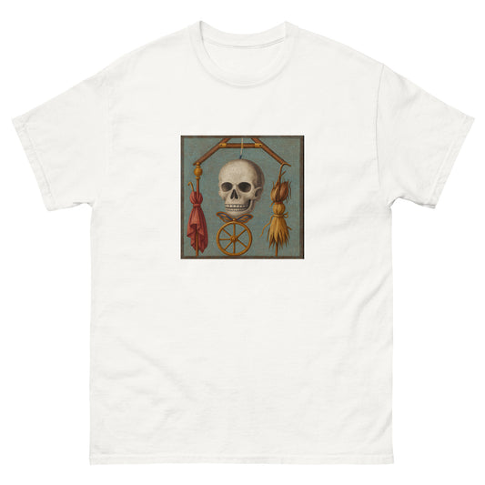Wear history with this authentic Pompeii mosaic t-shirt featuring the Greek phrase “Know Thyself.” A bold, esoteric clothing piece for lovers of philosophy and ancient art.. witchy apparel esoteric clothing white
