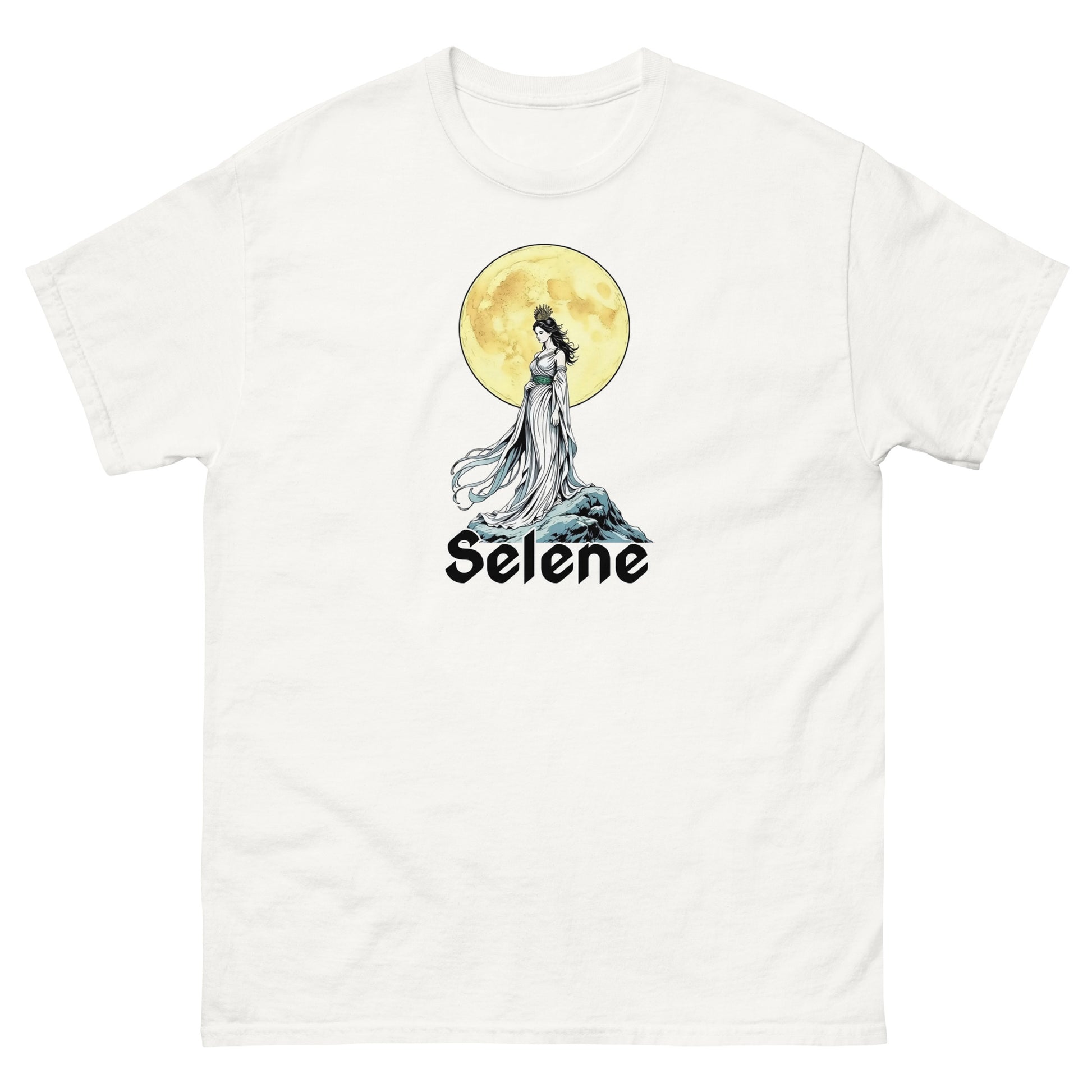 Selene Moon Goddess Esoteric Apparel – Mystical Lunar Design white