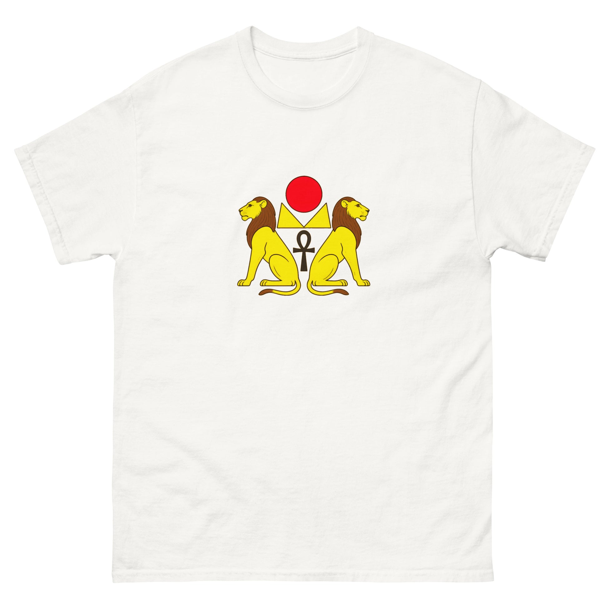 Aker Lions Esoteric Clothing – Ancient Egyptian Symbol of the Horizon and Eternal Life white