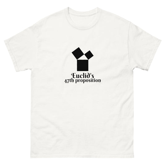 Euclid’s 47th Proposition Esoteric Apparel – Sacred Geometry & Masonic Symbolism white
