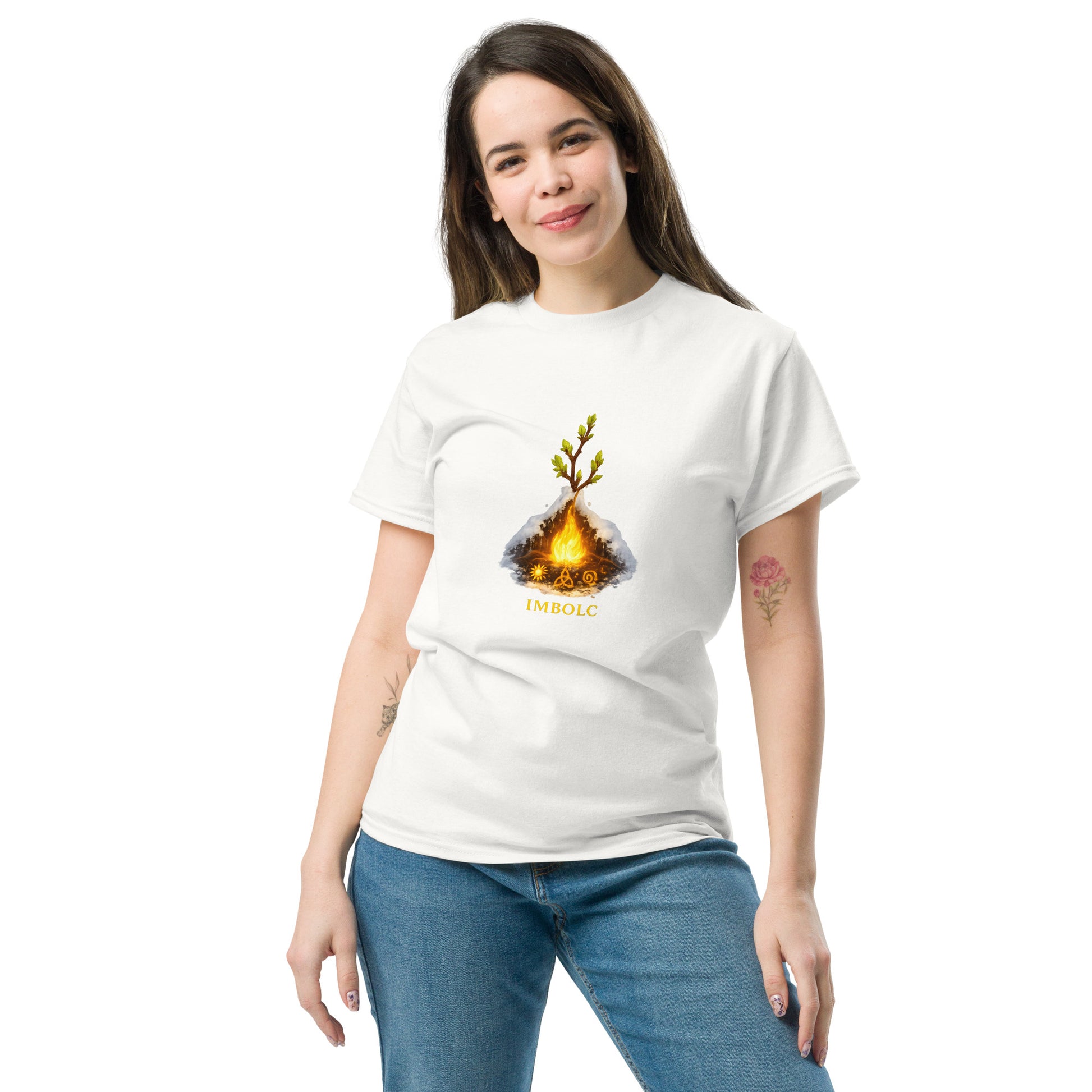 Before Spring, the Fire – Imbolc Esoteric Clothing white